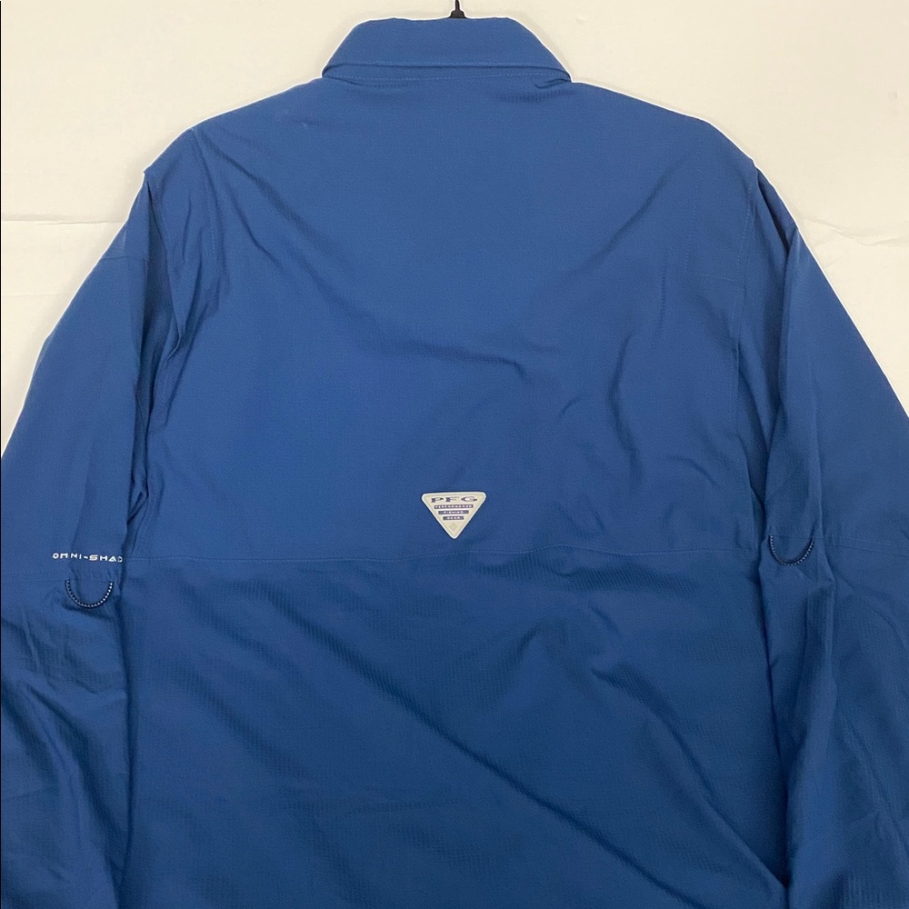 Columbia PFG Performance Fishing Gear Blue Long Sleeve Shirt - Picture 7 of 10